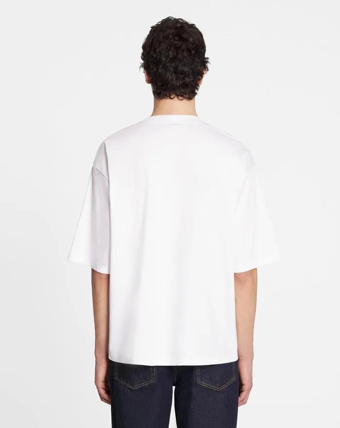 Curb Lace Lanvin Oversized Tshirt Optical White Men Lanvin Tshirts and Polos