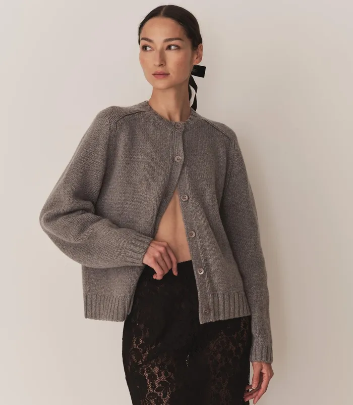 DEN Adley Cardigan Grey Women Knitwear