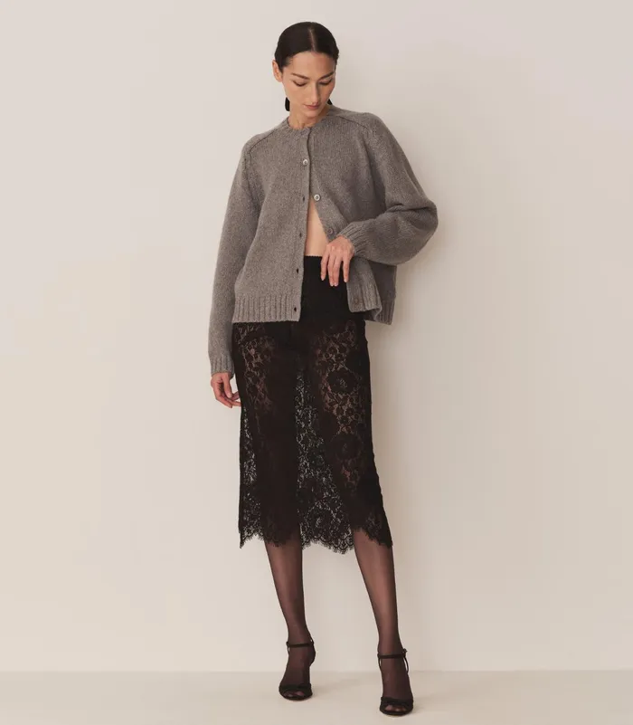 DEN Adley Cardigan Grey Women Knitwear