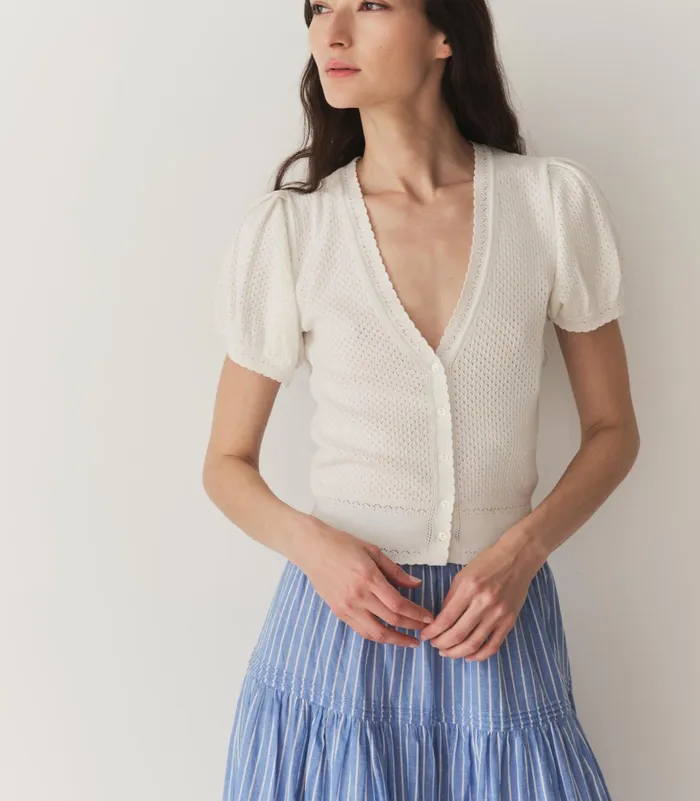 DEN Ambrose Cardigan Ivory Women Knitwear