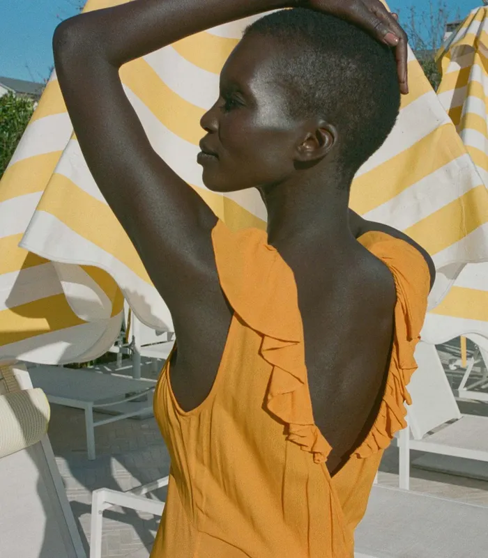 DEN Arleen Dress Nasturtium Orange Women Dresses DEN Arleen Dress Nasturtium Orange Women Dresses