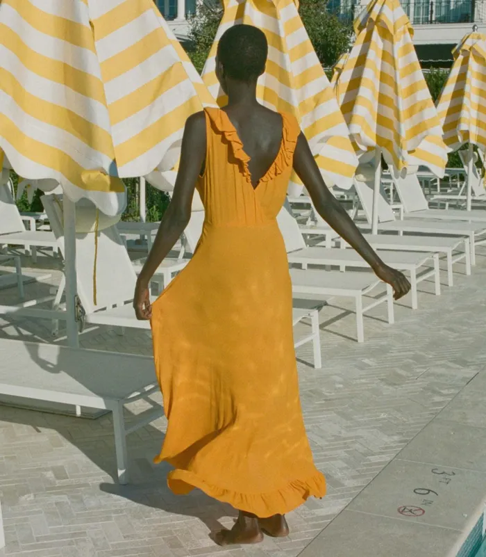 DEN Arleen Dress Nasturtium Orange Women Dresses DEN Arleen Dress Nasturtium Orange Women Dresses