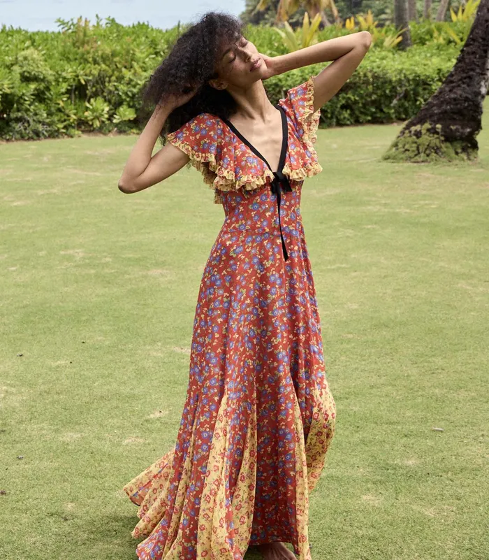 DEN Audette Dress Dayflower Meadow Women Dresses