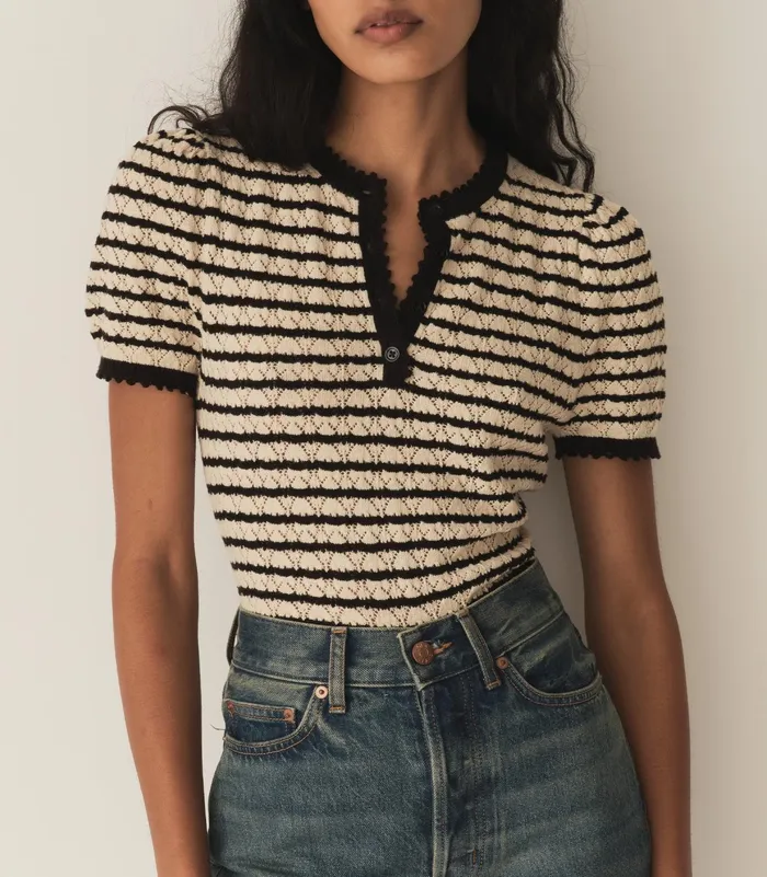 DEN Brandie Top Allaire Stripe Women Knitwear DEN Brandie Top Allaire Stripe Women Knitwear