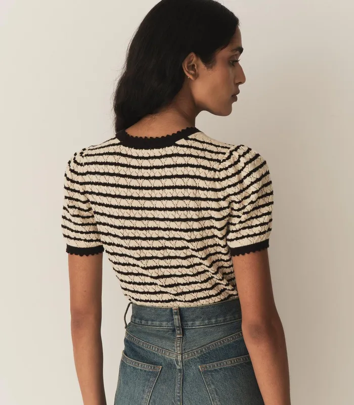 DEN Brandie Top Allaire Stripe Women Knitwear DEN Brandie Top Allaire Stripe Women Knitwear