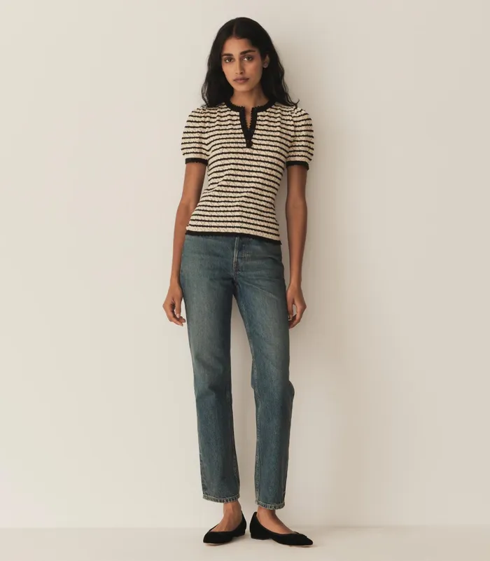 DEN Brandie Top Allaire Stripe Women Knitwear DEN Brandie Top Allaire Stripe Women Knitwear