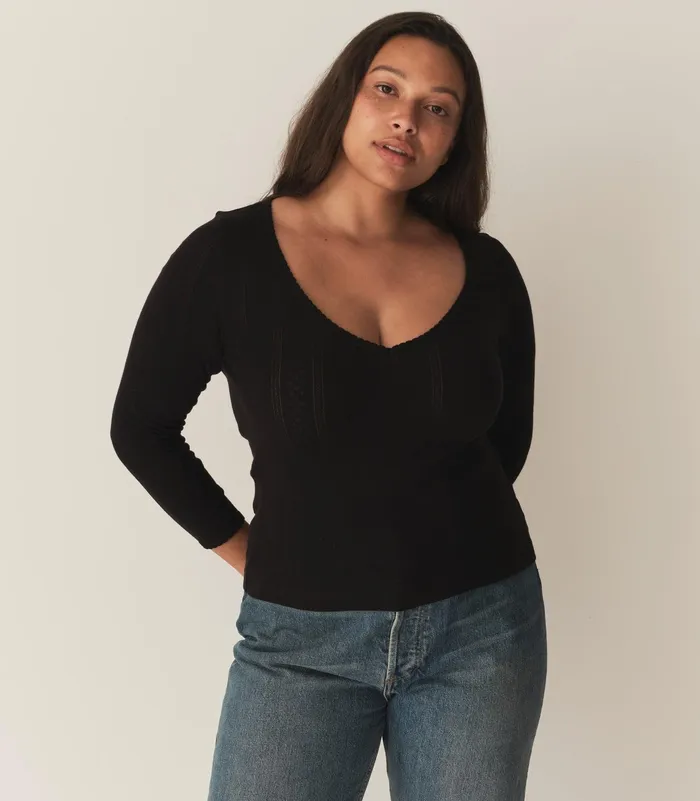 DEN Cilla Tee Black Women Tees
