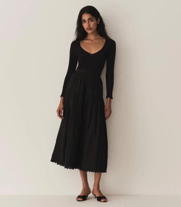 DEN Cilla Tee Black Women Tees DEN Cilla Tee Black Women Tees