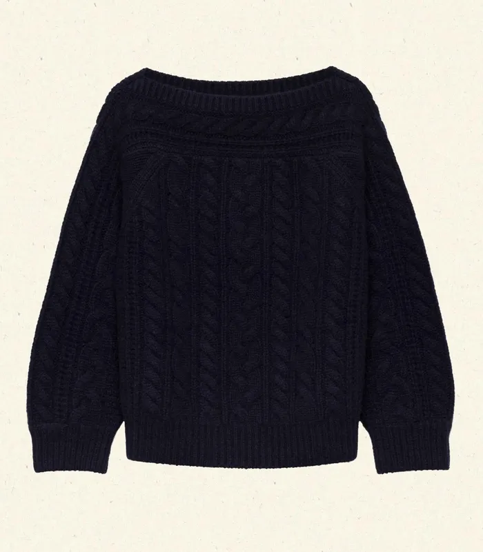 DEN Cressida Cashmere Sweater Navy Women Knitwear