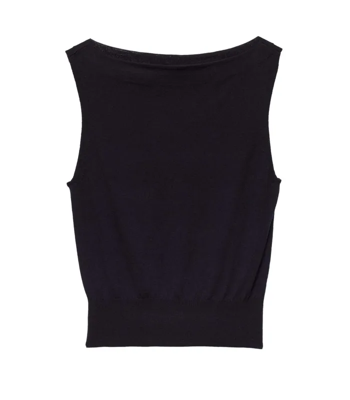 DEN Honore Knit Tank Deep Navy Women Tees DEN Honore Knit Tank Deep Navy Women Tees