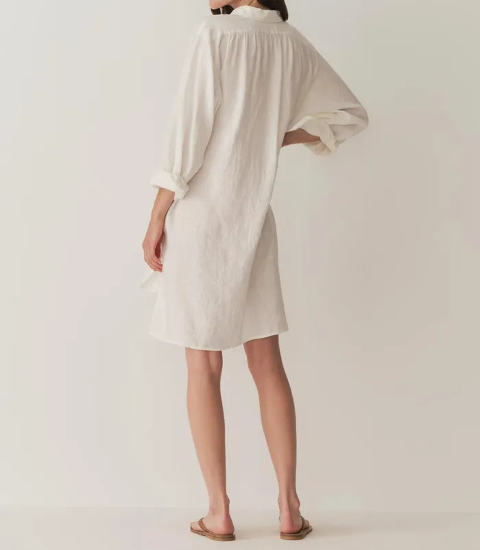 DEN Jora Linen Dress Salt Women Dresses