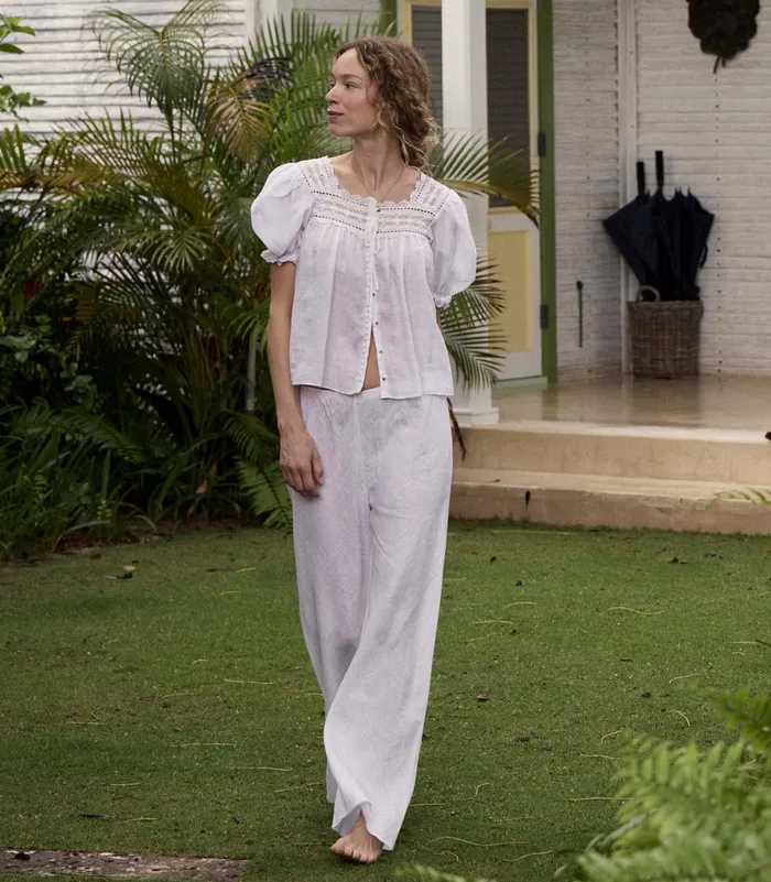 DEN Lavon Linen Pant Salt Women Pants and Shorts DEN Lavon Linen Pant Salt Women Pants and Shorts