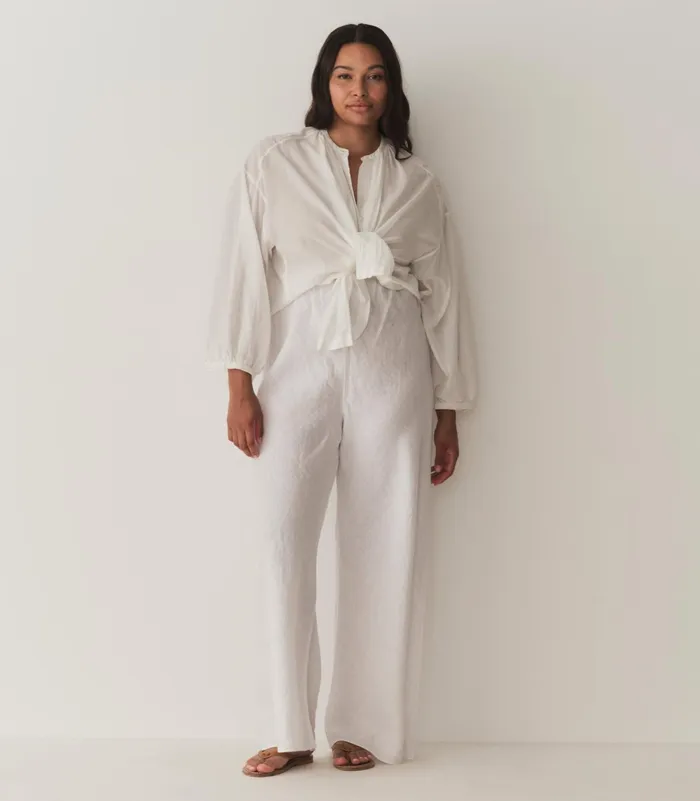 DEN Lavon Linen Pant Salt Women Pants and Shorts DEN Lavon Linen Pant Salt Women Pants and Shorts