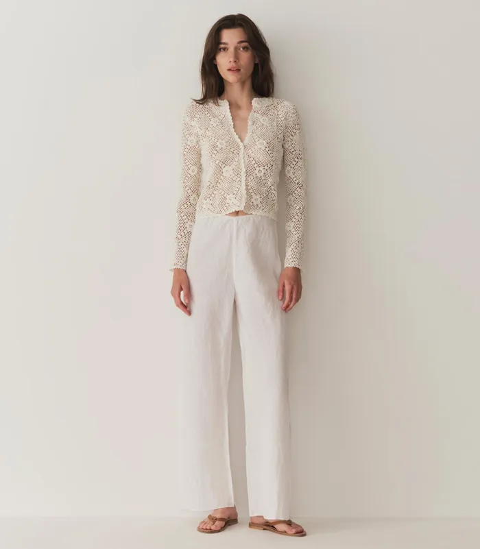 DEN Lavon Linen Pant Salt Women Pants and Shorts DEN Lavon Linen Pant Salt Women Pants and Shorts