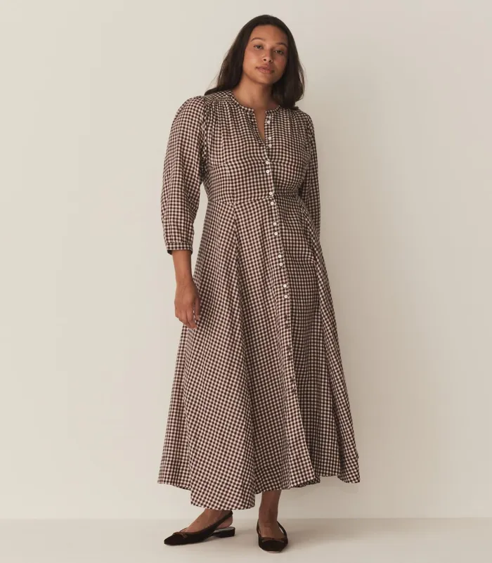 DEN Marielle Dress Delphine Plaid Women Dresses