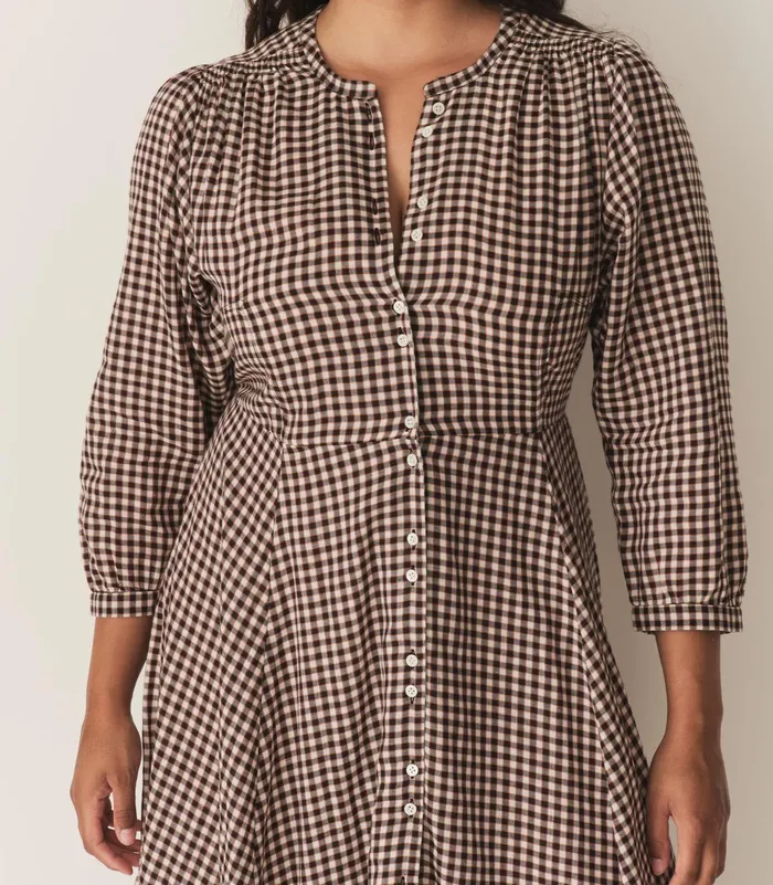 DEN Marielle Dress Delphine Plaid Women Dresses DEN Marielle Dress Delphine Plaid Women Dresses