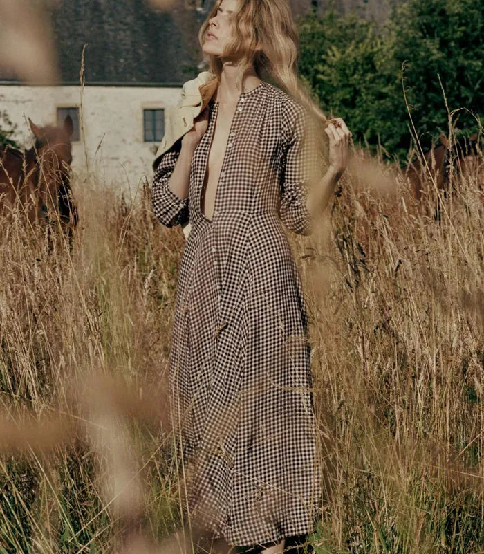 DEN Marielle Dress Delphine Plaid Women Dresses DEN Marielle Dress Delphine Plaid Women Dresses