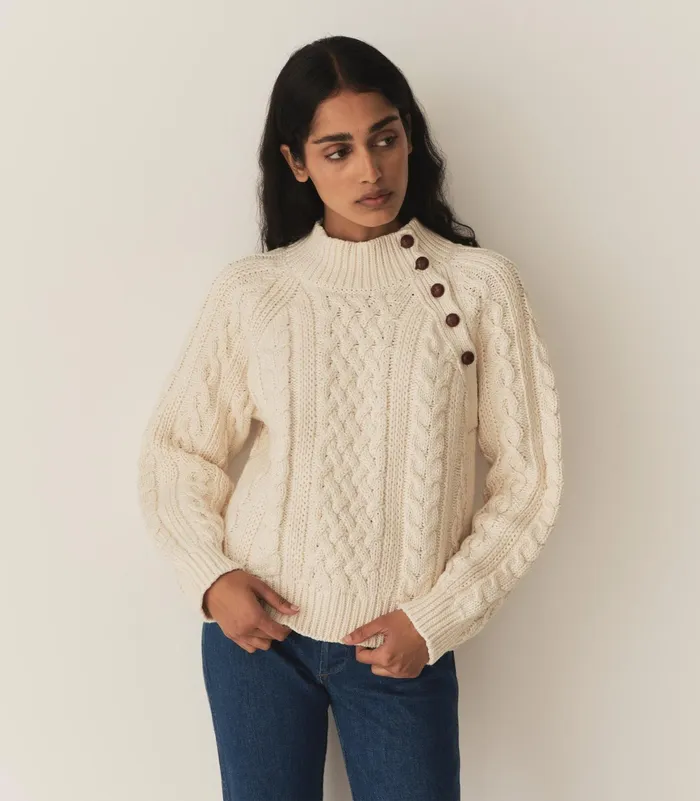 DEN Norwood Sweater Cream Women Knitwear
