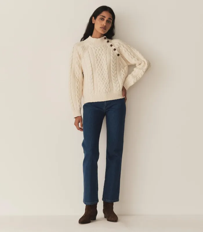DEN Norwood Sweater Cream Women Knitwear