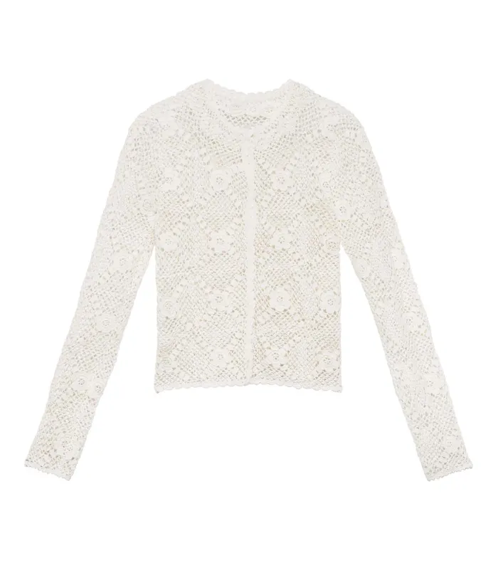 DEN Ottoline Cardigan Pearl Women Knitwear