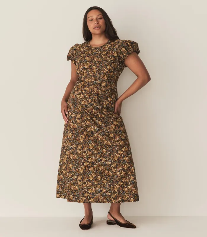 DEN Rhodia Dress Noir Narcissus Floral Women Dresses