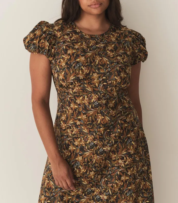 DEN Rhodia Dress Noir Narcissus Floral Women Dresses