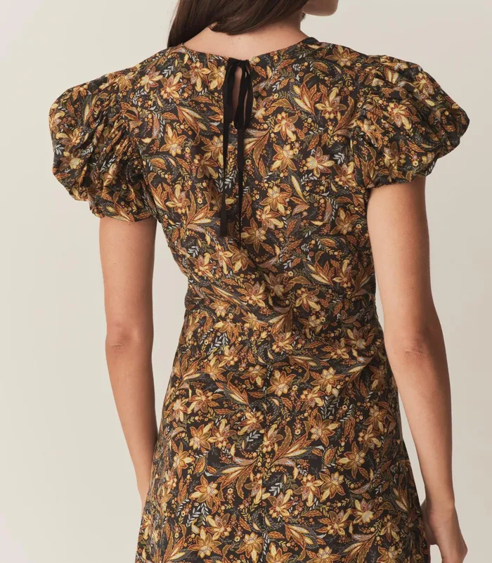 DEN Rhodia Dress Noir Narcissus Floral Women Dresses
