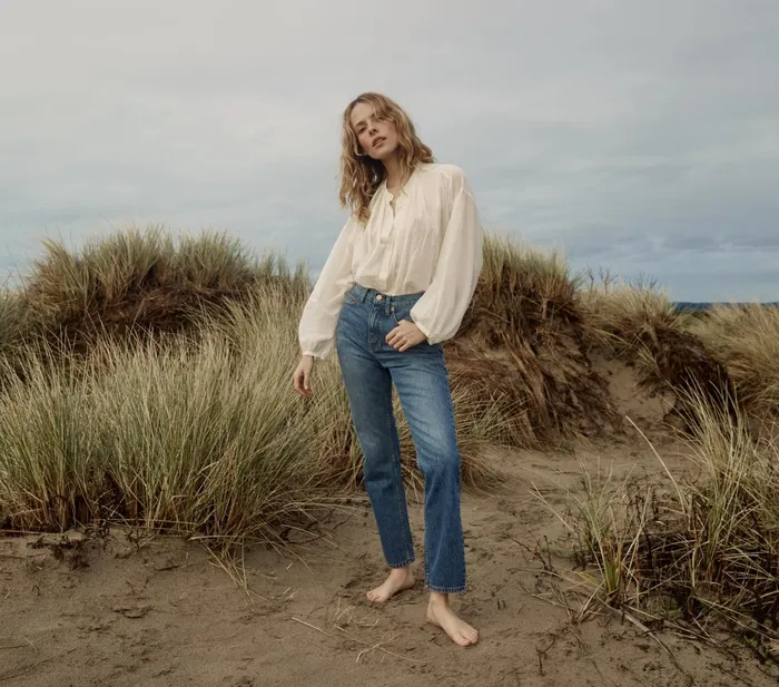 DEN The Jane Blouse Salt Women Tops
