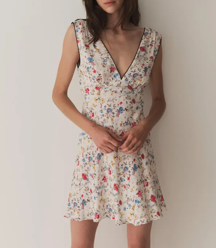 DEN Tula Dress Blanc Flowering Meadow Women Dresses DEN Tula Dress Blanc Flowering Meadow Women Dresses