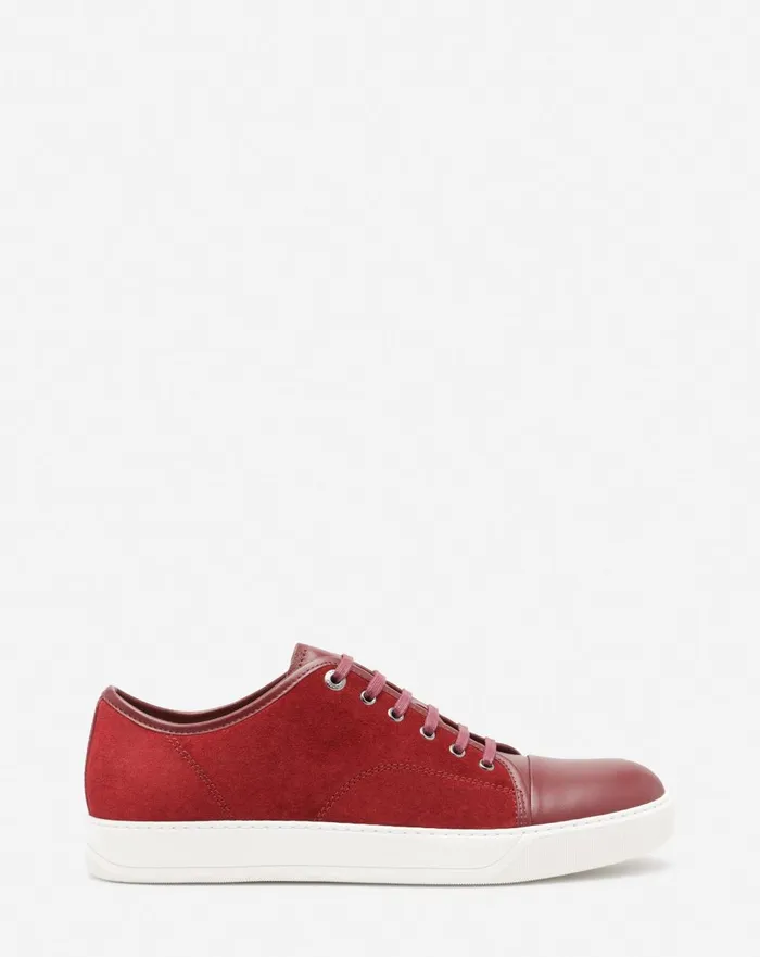 Dbb1 Leather And Suede Sneakers Burgundy Men Lanvin DBB1