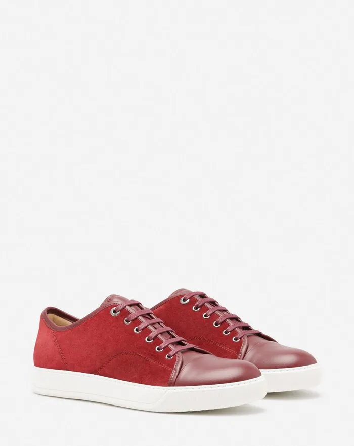Dbb1 Leather And Suede Sneakers Burgundy Men Lanvin DBB1