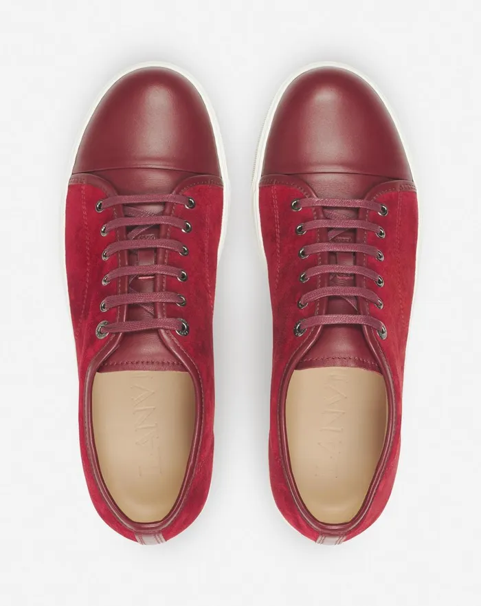 Dbb1 Leather And Suede Sneakers Burgundy Men Lanvin DBB1
