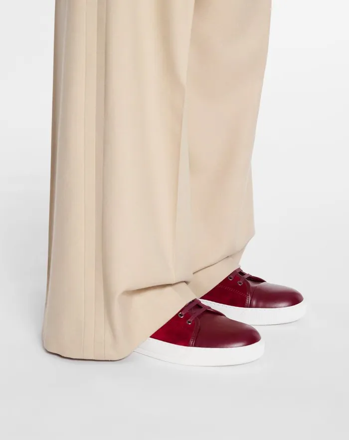 Dbb1 Leather And Suede Sneakers Burgundy Men Lanvin DBB1
