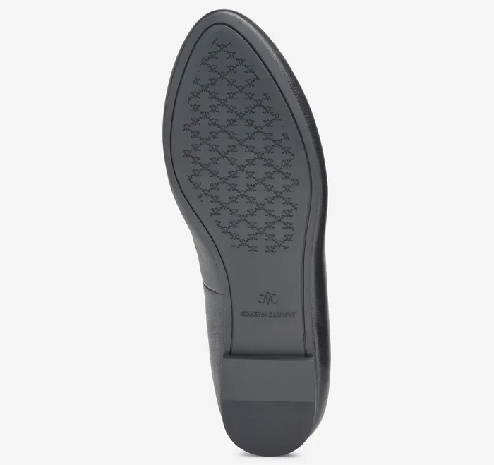 Delanie Loafer Black Glove Leather Women Mules and Loafers Johnston and Murphy
