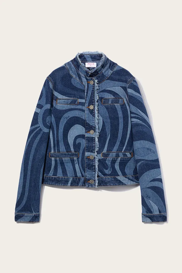 Denim Women PUCCI MarmoPrint Denim Jacket