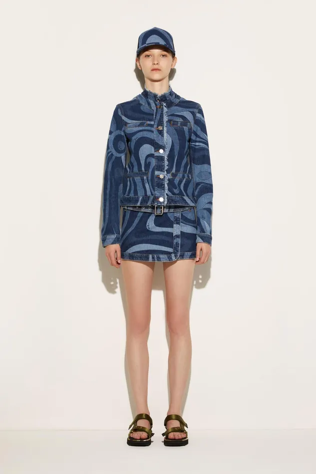 Denim Women PUCCI MarmoPrint Denim Jacket