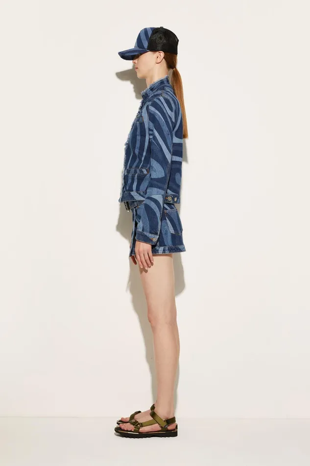 Denim Women PUCCI MarmoPrint Denim Jacket