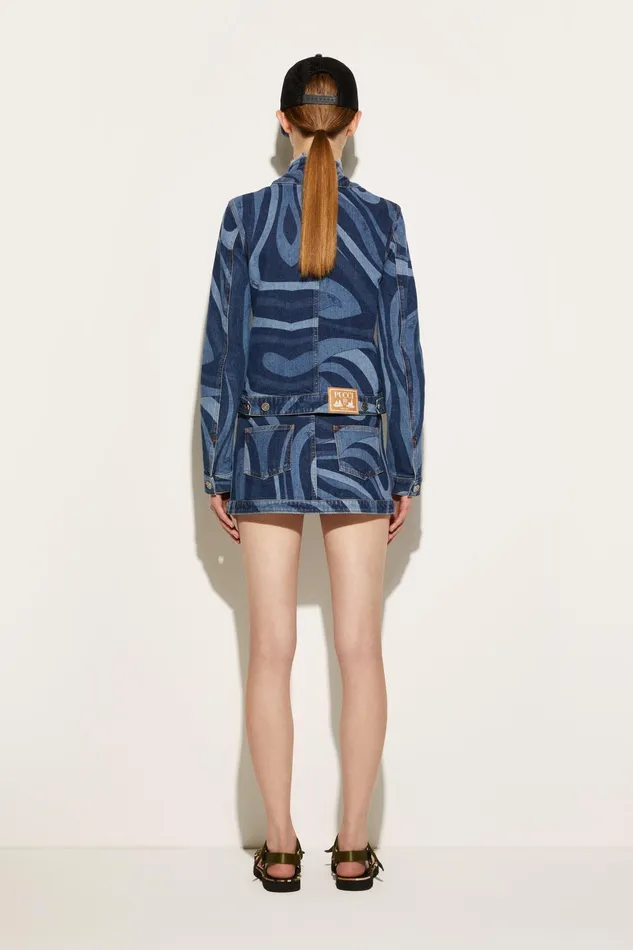 Denim Women PUCCI MarmoPrint Denim Jacket