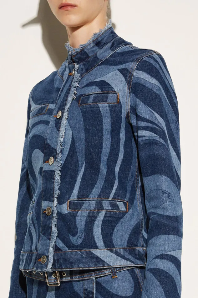 Denim Women PUCCI MarmoPrint Denim Jacket