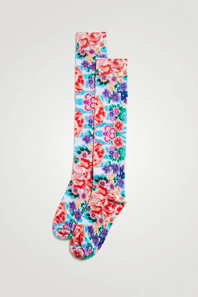 Desigual 100 Cotton Flower Socks Women Socks