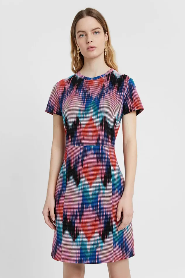 Desigual Arty Psychedelic Diamonds Dress Women Dresses