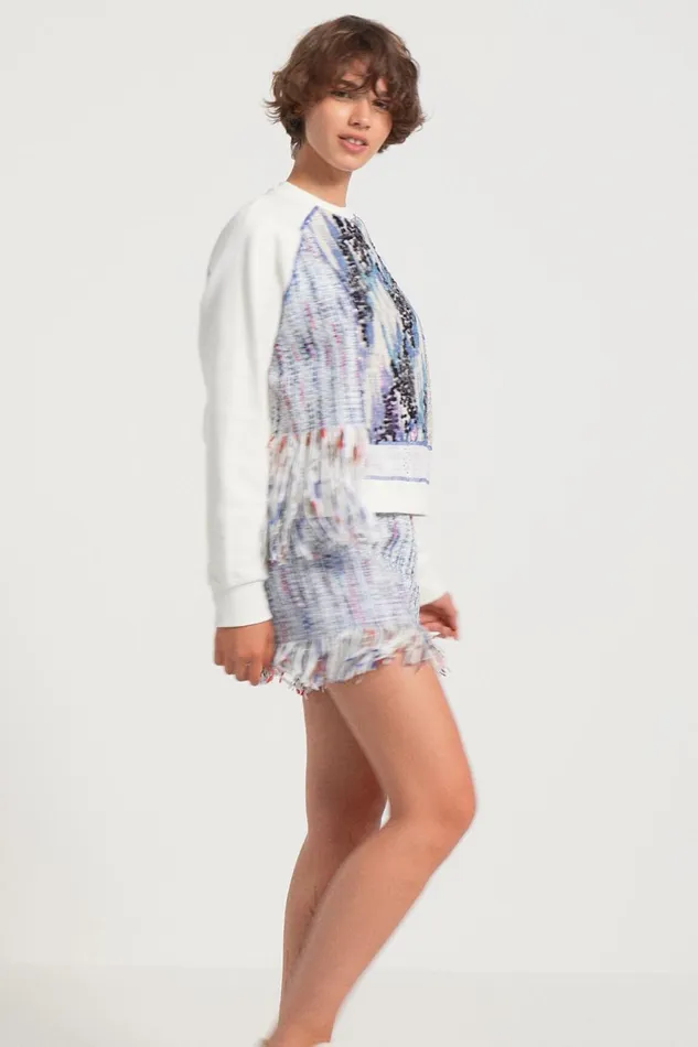 Desigual Fabric Patchwork Sweatshirt Women Sweatshirts