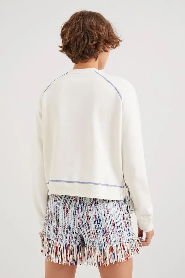 Desigual Fabric Patchwork Sweatshirt Women Sweatshirts