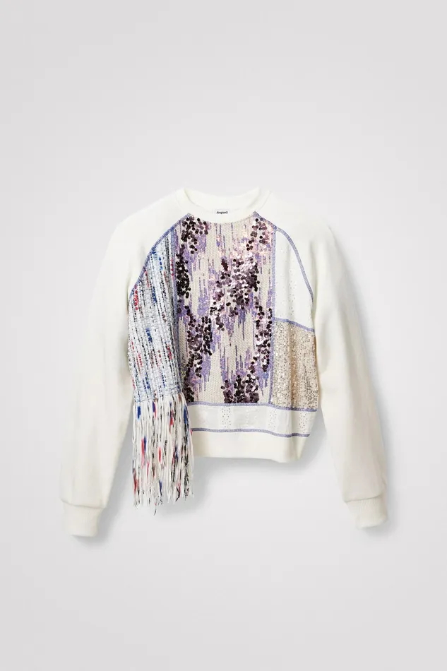 Desigual Fabric Patchwork Sweatshirt Women Sweatshirts