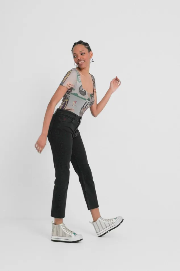 Desigual Flared Ankle Grazer Jeans Women Jeans
