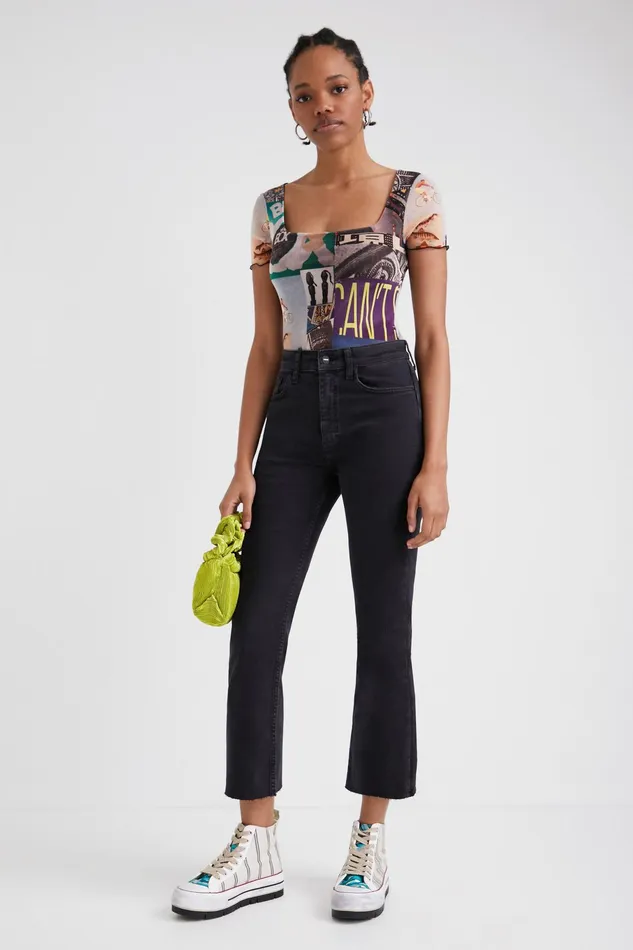Desigual Flared Ankle Grazer Jeans Women Jeans