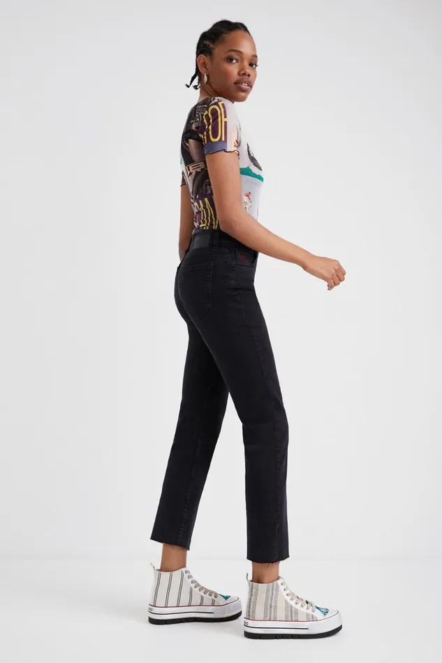 Desigual Flared Ankle Grazer Jeans Women Jeans