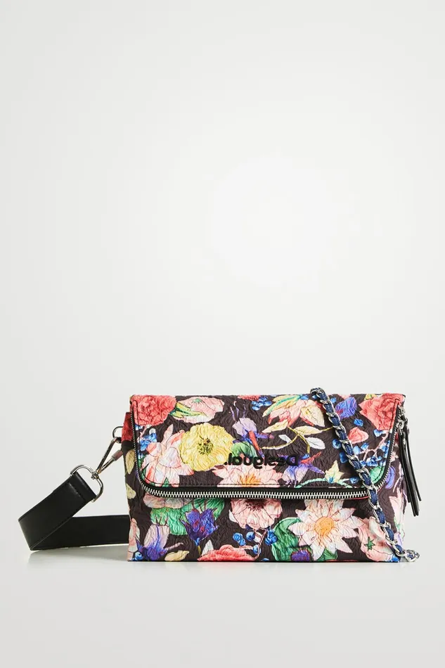 Desigual Floral Chain Sling Women Crossbody Bags