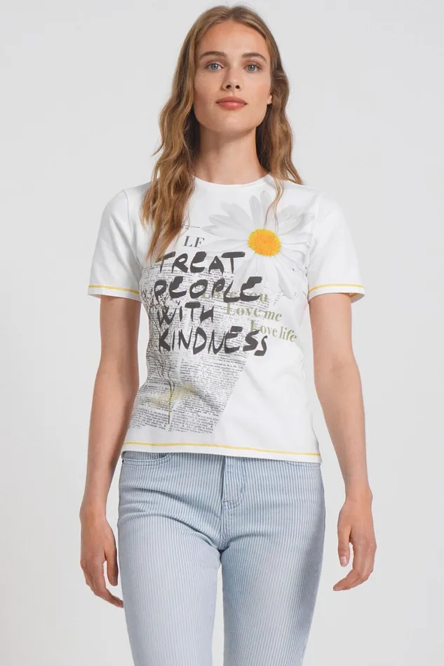 Desigual Kindness Daisy Tshirt Women Tshirts
