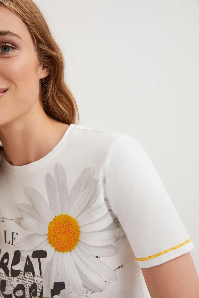 Desigual Kindness Daisy Tshirt Women Tshirts
